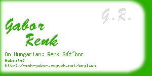 gabor renk business card